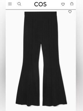 SOLD OUT COS Black Pintucked Flared Pants - EUC - Sz M